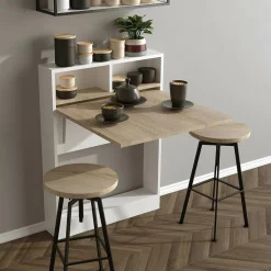 Wooden Art Tables^Table pliable Bracked ecru - 70x90x15 cm