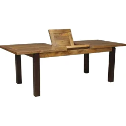 Bois & Chiffons Tables^Table rectangulaire à rallonges manguier herods marron - 182x95x76 cm
