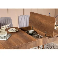 Wooden Art Tables^Table Vina 0701 noyer - 80x129x75cm