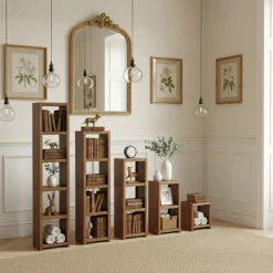 Bois & Chiffons Etagères^Étagère 2 cases H100 cm Acacia Florence Marron - 50x35x100 cm
