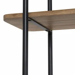 Bois & Chiffons Etagères^Étagère 2 portes plateau marbre blanc Manguier Kfir II Naturel - 95x40x170 cm