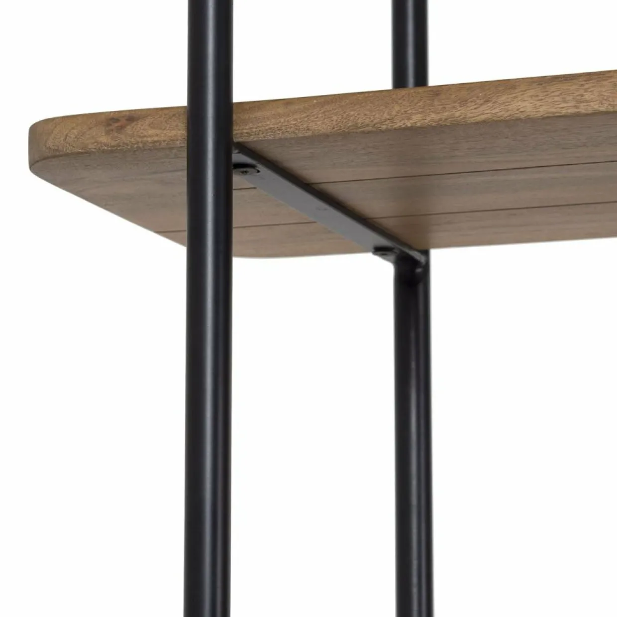 Bois & Chiffons Etagères^Étagère 2 portes plateau marbre blanc Manguier Kfir II Naturel - 95x40x170 cm