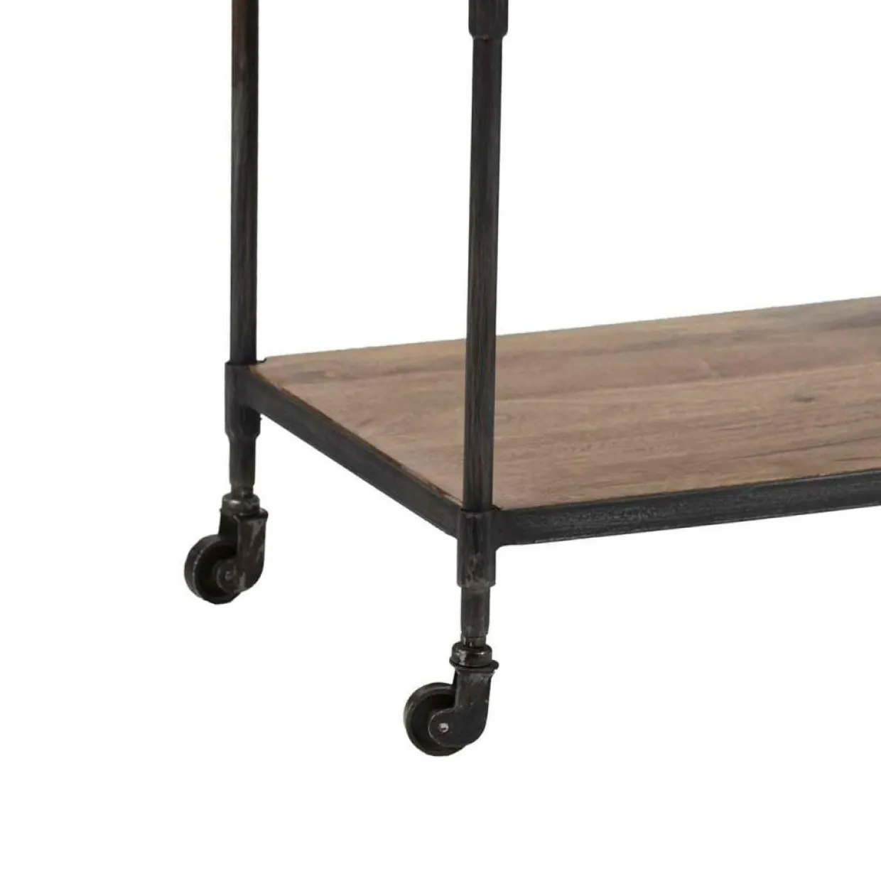 Bois & Chiffons Meubles De Rangement^Étagère à roulettes manguier carnac marron - 57x42x162 cm