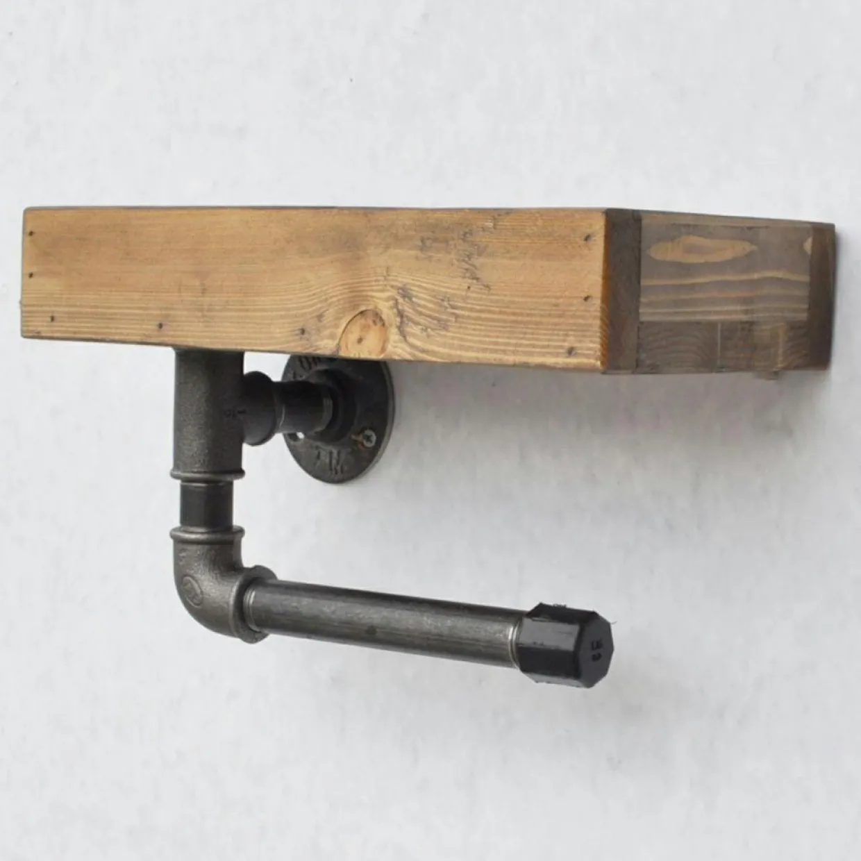 Étagère boruraf noyer/noir - 28x16x15 cm-Wooden Art Hot