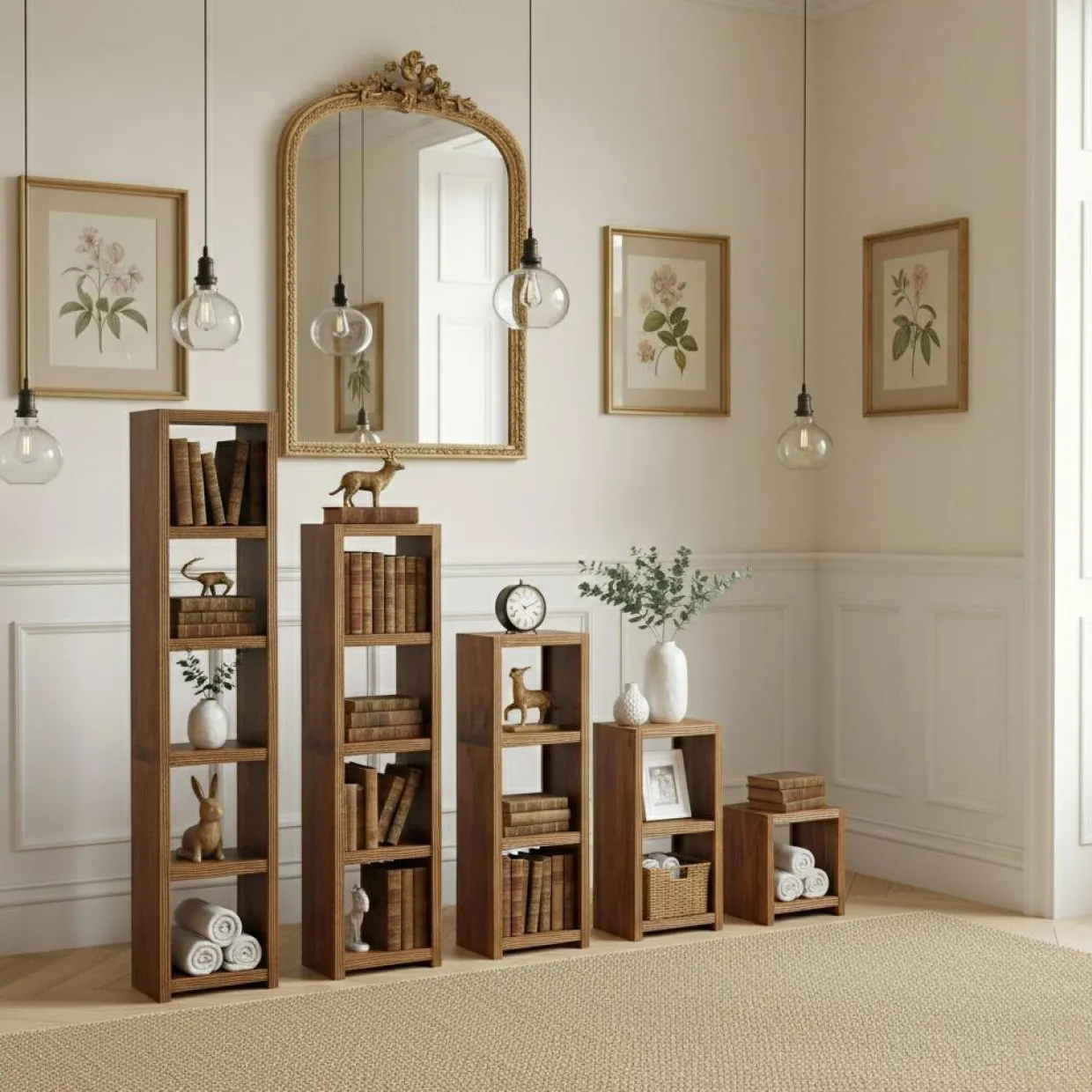 Bois & Chiffons Etagères^Étagère H50 cm Acacia Florence Marron - 50x35x50 cm