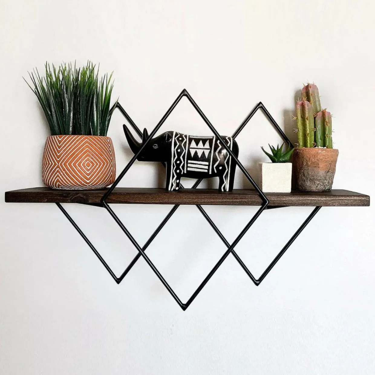 Wooden Art Etagères^Étagère murale noyer noir - 60x32x15 cm