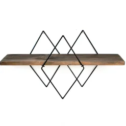 Wooden Art Etagères^Étagère murale noyer noir - 60x32x15 cm