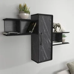 Homitis Etagères^Étagère Olida-Bendire noire - 118.6x35x51.8 cm