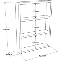Wooden Art Etagères^Étagère PR1A pin atlantique - 43.2x60x9 cm