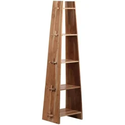 Étagère pyramide marron - 45x35x174 cm-Bois & Chiffons Discount