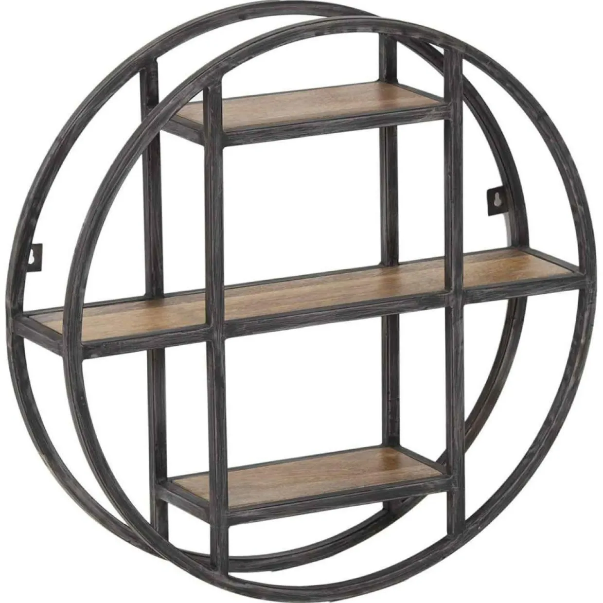 Étagère ronde murale manguier london marron - 60x15x60 cm-Bois & Chiffons Best