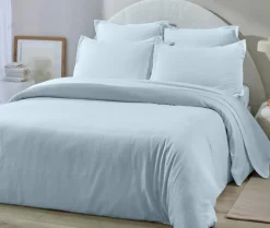 Home Collection Linge De Lit, Ensembles^Taie d'oreiller 100% Flanelle de Coton bleue