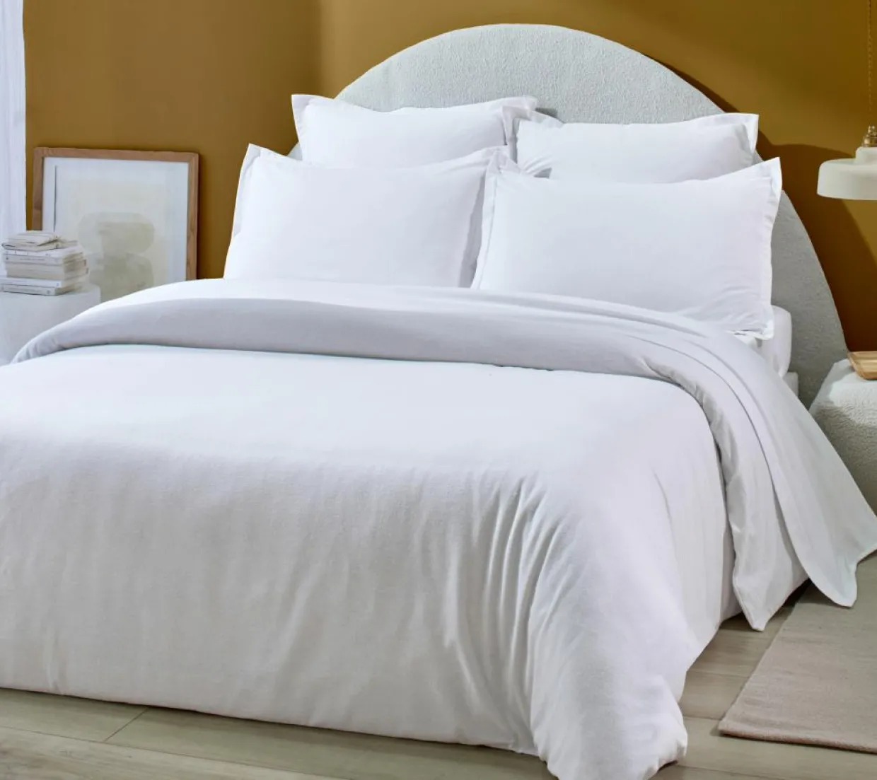 Taie d'oreiller 100% Flanelle de Coton blanche-Home Collection Hot