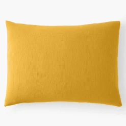 Baton Rouge Linge De Lit, Ensembles^Taie d'oreiller 100% Gaze de coton jaune