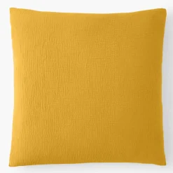 Baton Rouge Linge De Lit, Ensembles^Taie d'oreiller 100% Gaze de coton jaune