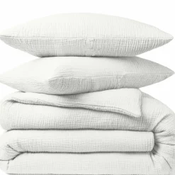 Taie d'oreiller 100% Gaze de coton blanche-Baton Rouge Hot