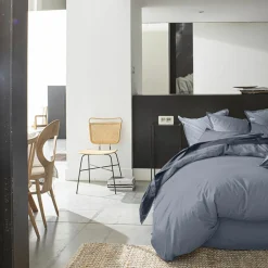 Baton Rouge Linge De Lit, Ensembles^Taie D'oreiller 100% Percale de Coton bleu forever