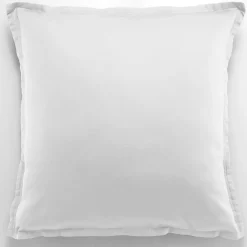 Taie d'oreiller avec volant satin de coton lavé blanche-Baton Rouge New