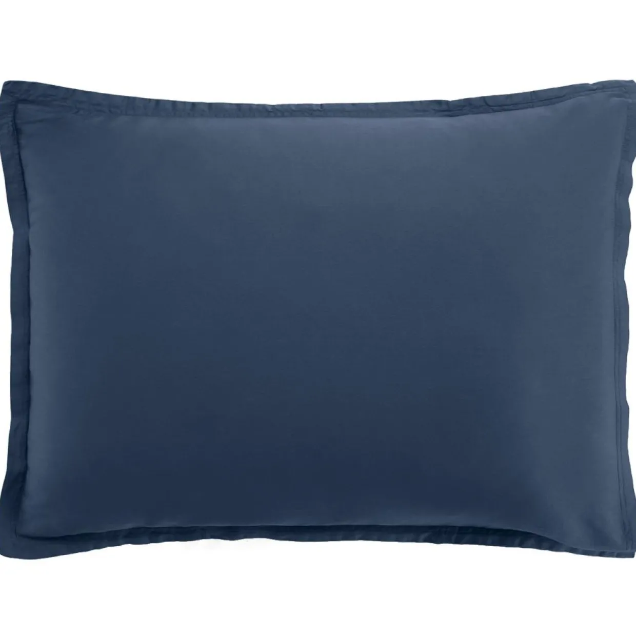 Baton Rouge Linge De Lit, Ensembles^Taie d'oreiller avec volant satin de coton lavé bleue