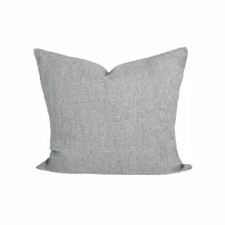 Bed and Philosophy Linge De Lit, Ensembles^Taie d'oreiller en lin lavé et coton grise 65x65cm
