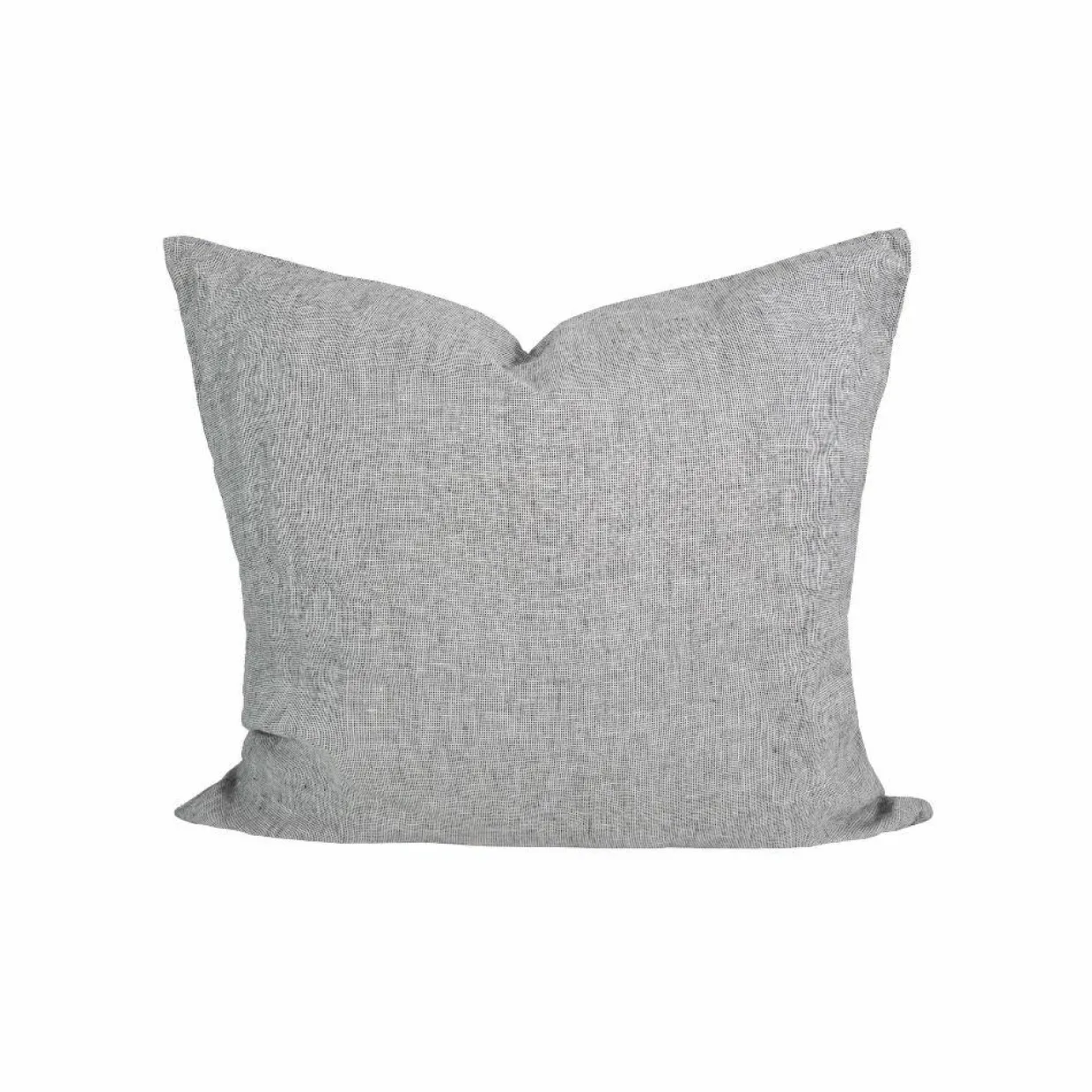 Bed and Philosophy Linge De Lit, Ensembles^Taie d'oreiller en lin lavé et coton grise 65x65cm