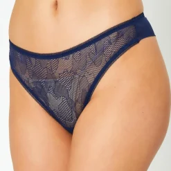 Femme Huit Lingerie, Nuit^Tanga Margaux bleu marine