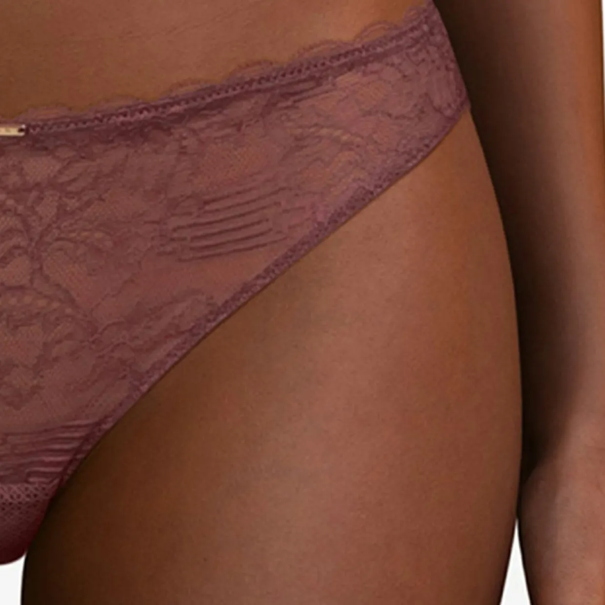 Femme Chantelle Lingerie, Nuit^Tanga Waltz marron cardinal