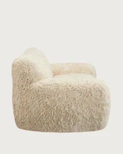 Uniqka Canapés^Teddy - Canapé 2 places en tissu fourrure imitation mouton