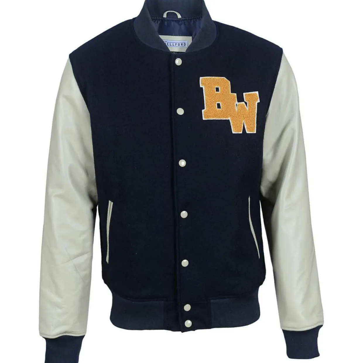 Homme Blue Wellford Vestes, Blousons^Teddy en Laine & Cuir Char bleu