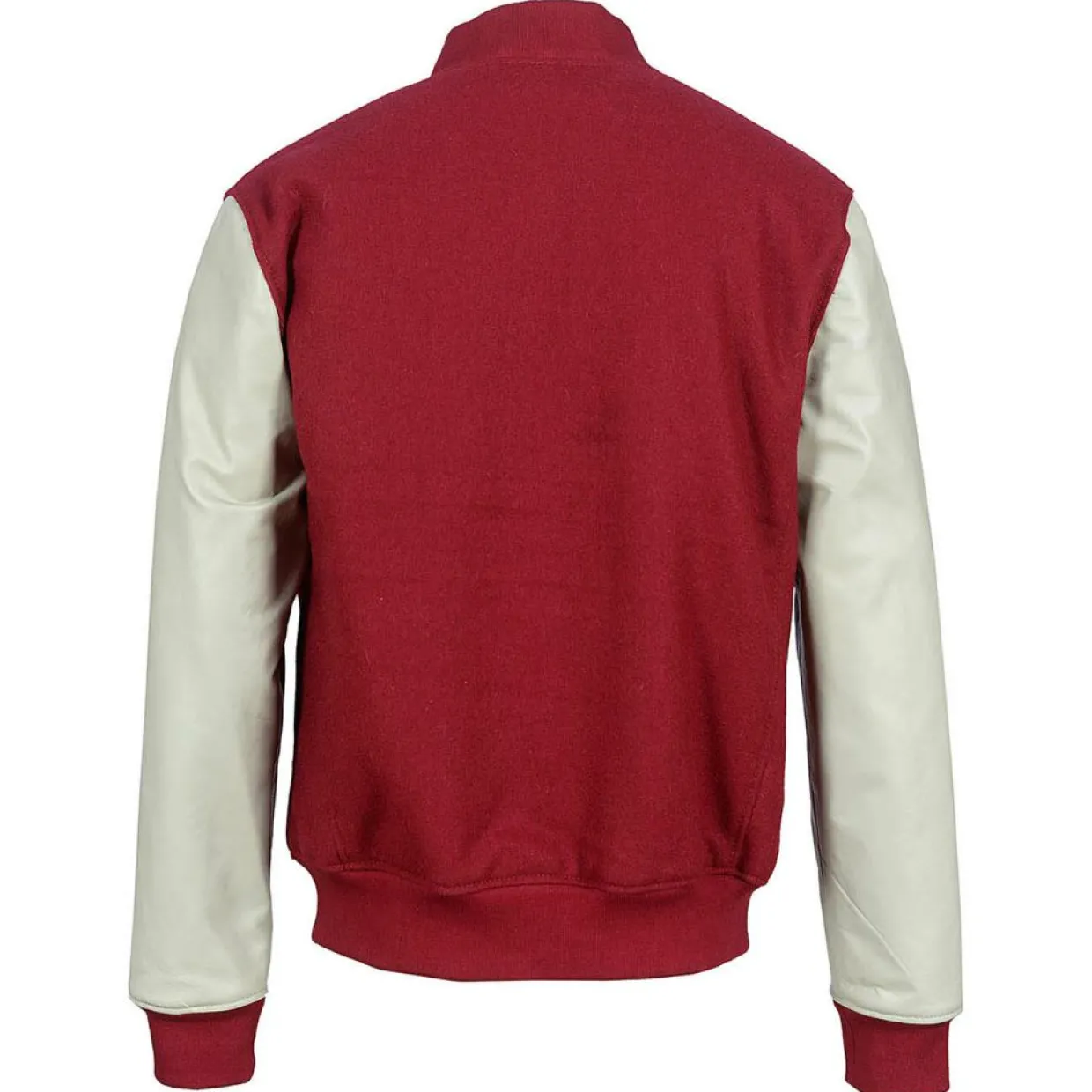 Homme Blue Wellford Vestes, Blousons^Teddy en Laine & Cuir Char rouge