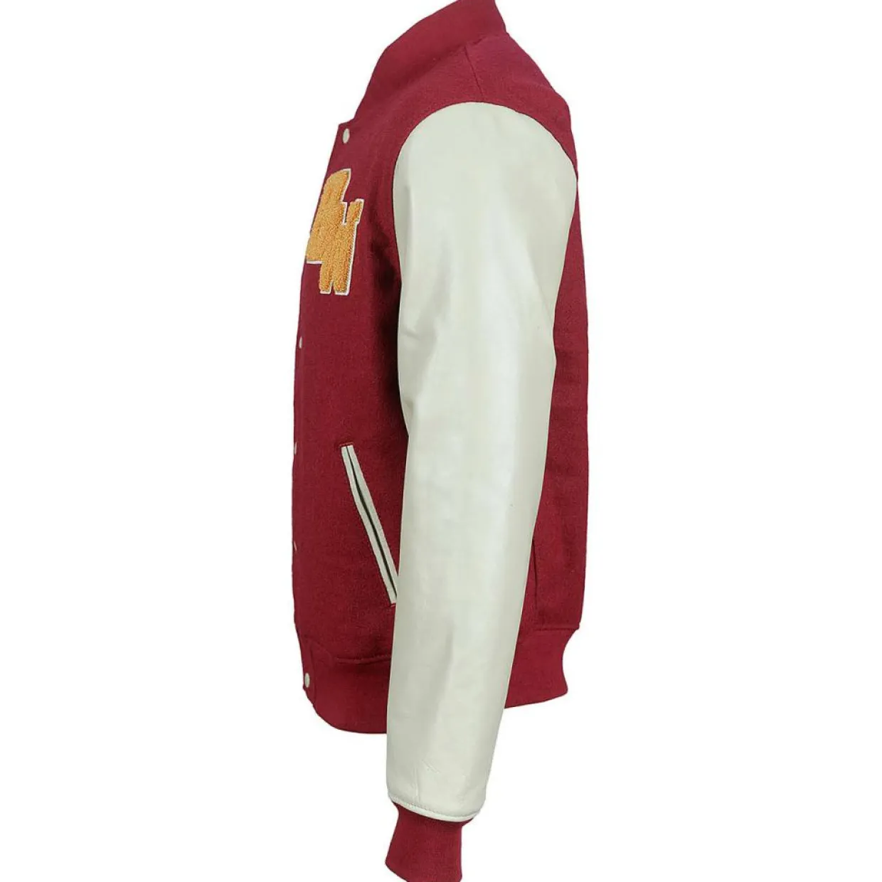 Homme Blue Wellford Vestes, Blousons^Teddy en Laine & Cuir Char rouge