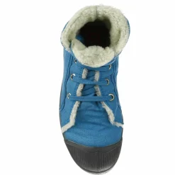 Enfant Bensimon Garçon^Tennis montantes Mid Fourrées lacets turquoise
