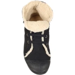 Enfant Bensimon Garçon^Tennis montantes Mid Fourrées lacets marine