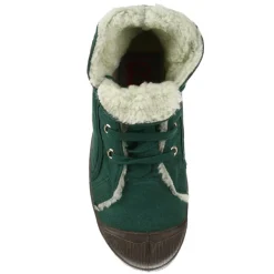 Tennis montantes Mid Fourrées lacets vertes-Bensimon Online