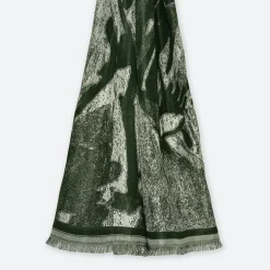 Étole 100% Soie Leandre verte - 70x190 cm-Petrusse