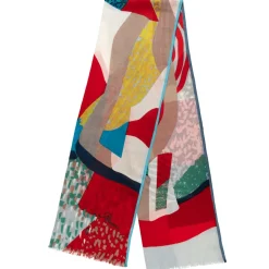Femme Petrusse Echarpes, Foulards^Étole en Coton Salsa rouge - 50x180 cm