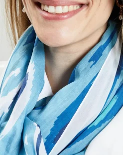 Femme Petrusse Echarpes, Foulards^Étole en Coton Ylang bleue - 100x200 cm