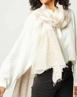 Femme Petrusse Echarpes, Foulards^Étole Nino en Coton beige - 75x200 cm