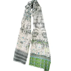 Étole Posture en Coton & Lin blanche - 70x200 cm-Petrusse