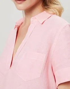 Top 100% Lin Ranita Popover rose-J.Crew