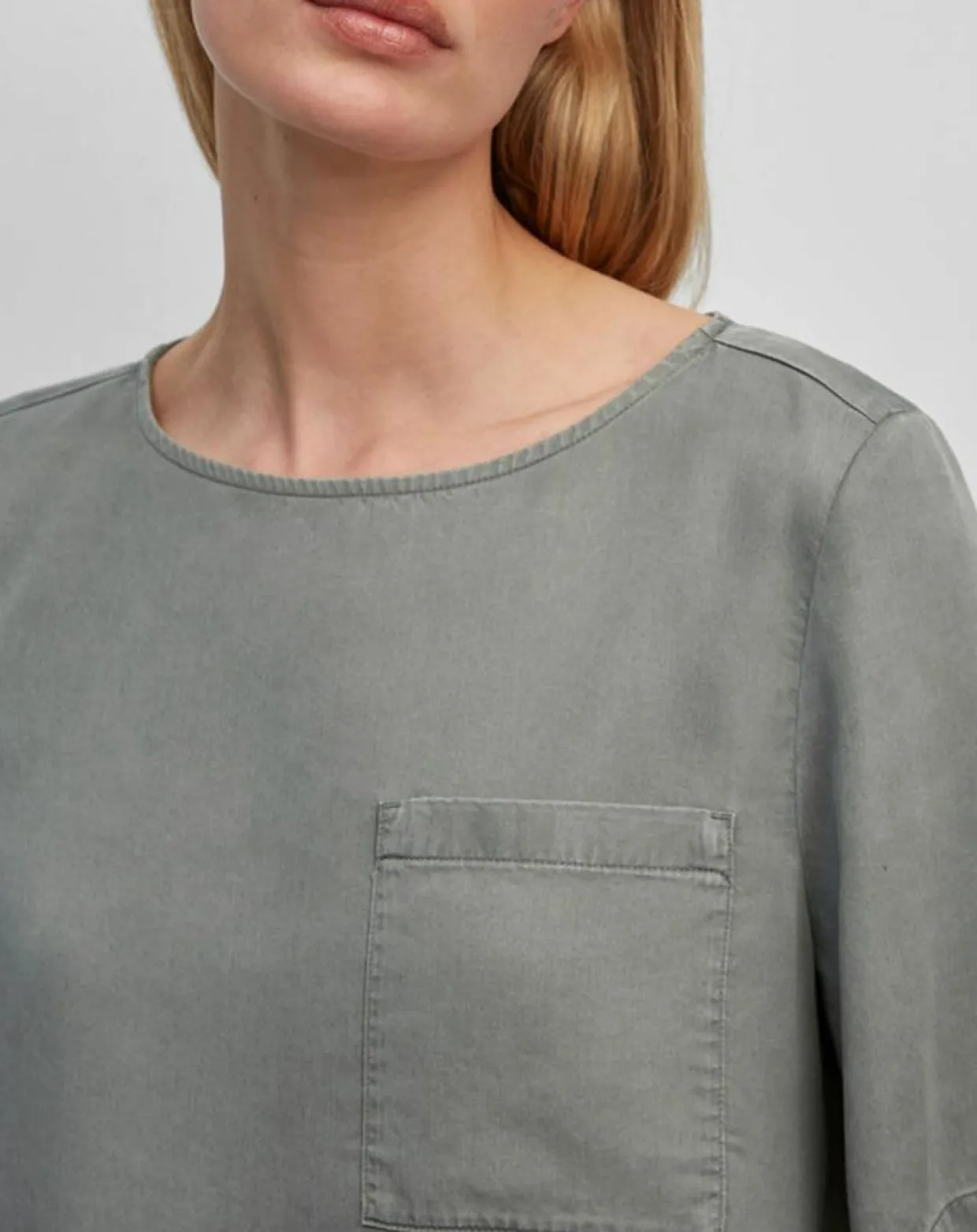 Femme Marc O'Polo Tops Et Blouses^Top ample en Lyocell fluide kaki grisé