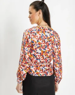 Top Cache-cœur Caprice imprimé multicolore-Galeries Lafayette Hot