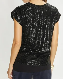 Femme Lauren Vidal Tops Et Blouses^Top Canyon à sequins noir
