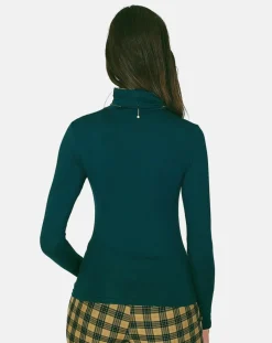 Top Col Roulé Pauline vert gazon-Assuili Outlet
