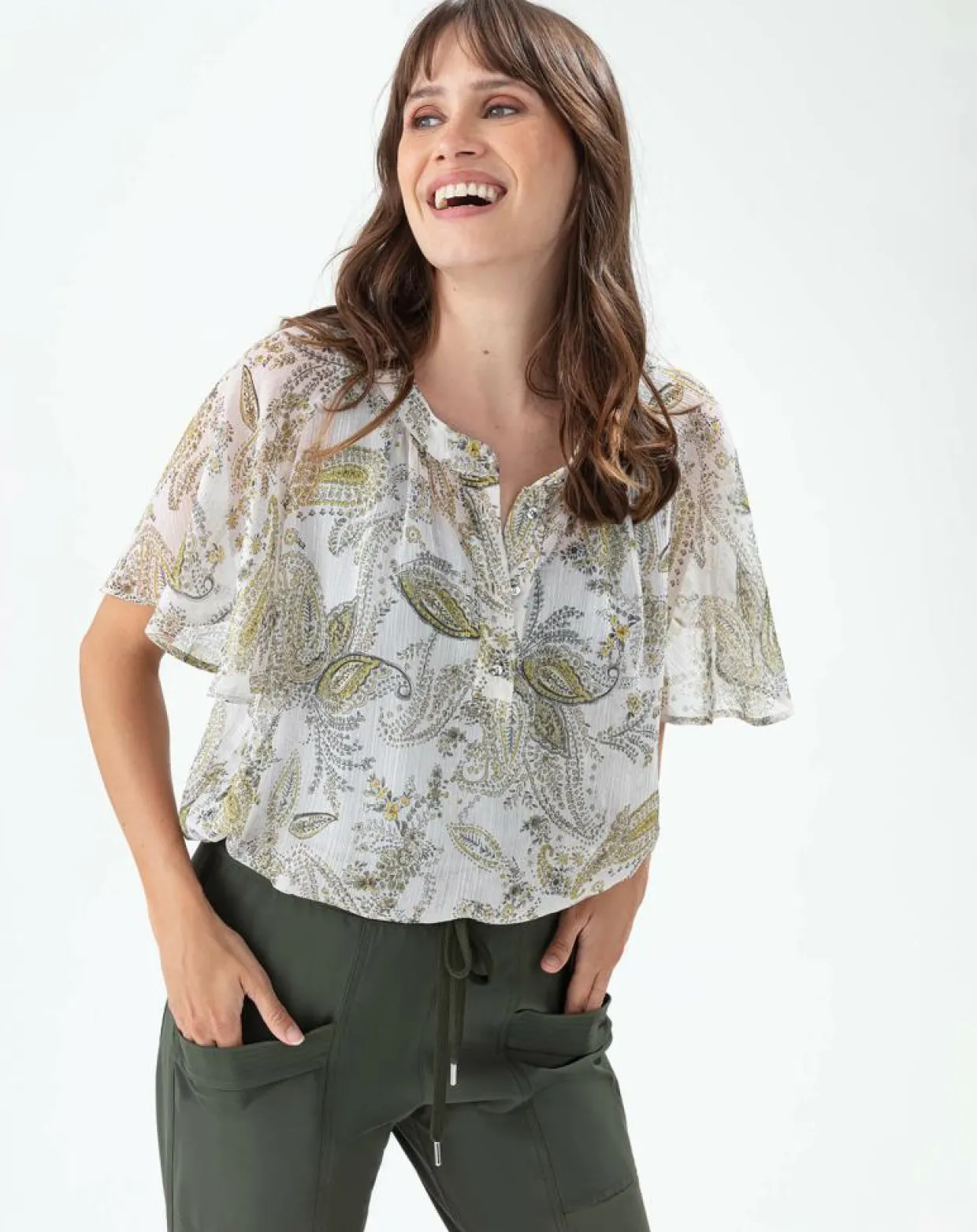 Femme Indies Tops Et Blouses^Top Dipta cachemire argente