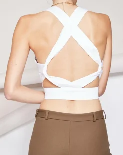 Femme Tara Jarmon Tops Et Blouses^Top dos nu Agathe à brides croisées blanc