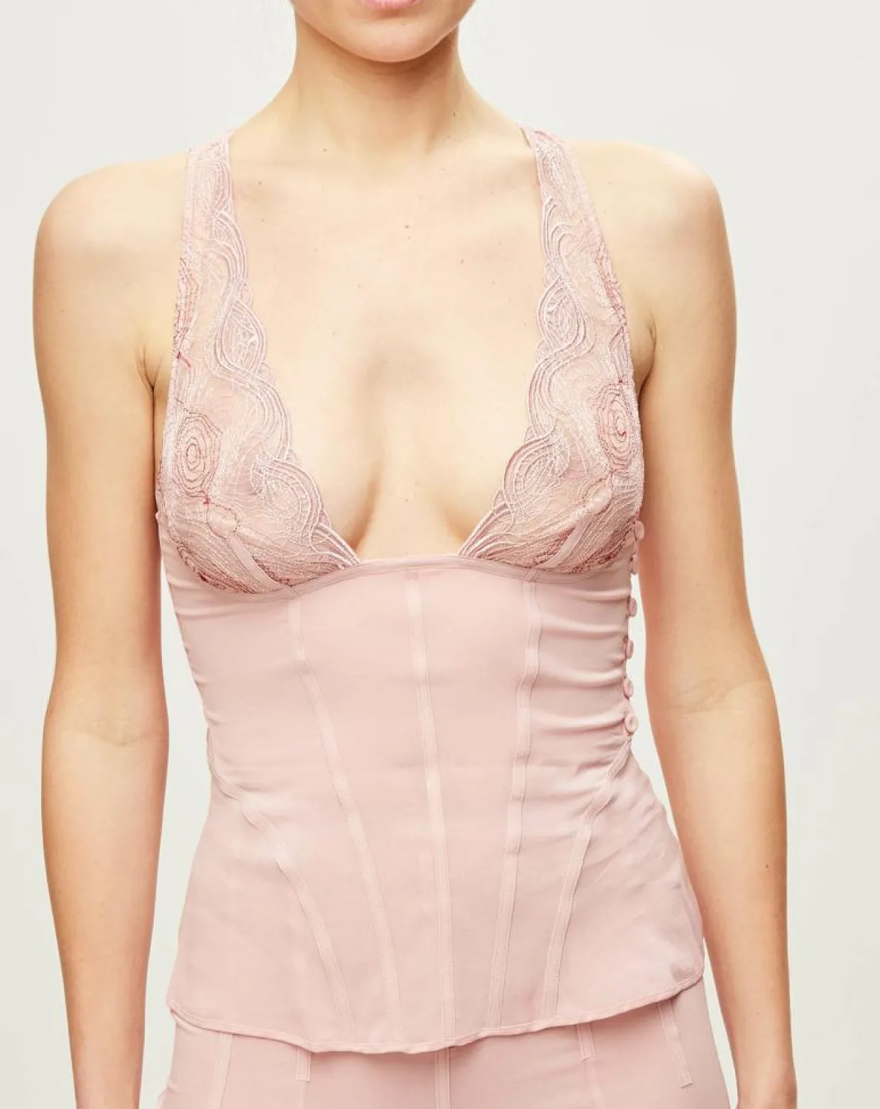 Femme La Perla Tops Et Blouses^Top Elements en Soie mélangée rose/rouge