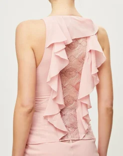 Femme La Perla Tops Et Blouses^Top Elements en Soie mélangée rose/rouge