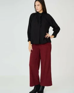 Top en Coton & Lin Sarra noir-See u Soon