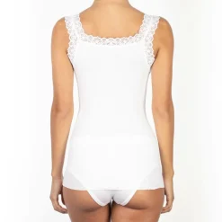 Top en Coton dentelle blanc-Mare New
